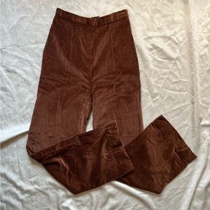 Vintage Petite Brown Velvet Pants